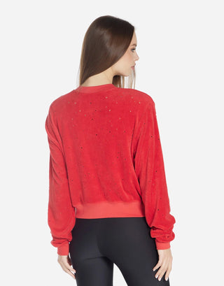 Shop Lauren Moshi Spalding Care Bears Sweatshirt in Red - Premium Sweater from Lauren Moshi Online now at Spoiled Brat 