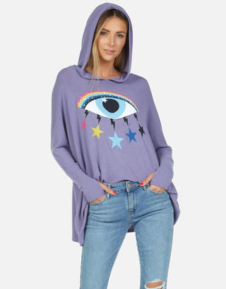 Shop Lauren Moshi Wilma Cosmic Rainbow Eye Oversized Hoodie - Spoiled Brat  Online