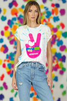 Lauren Moshi Wolf Woodstock Peace Tee - Spoiled Brat