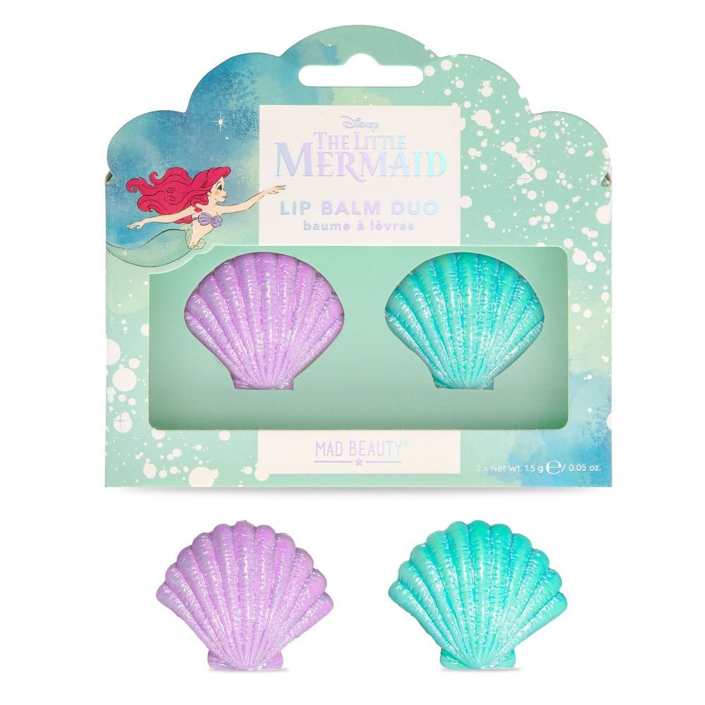 Shop Disney Little Mermaid Shell Lip Balm Duo - Premium Lip Balm from Mad Beauty Online now at Spoiled Brat 