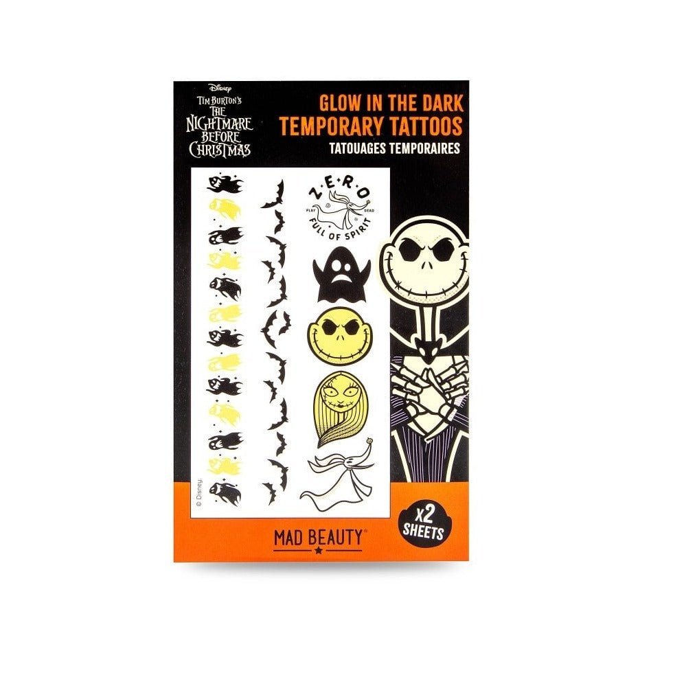 Shop Mad Beauty x Disney Nightmare Before Christmas Temporary Body Tattoos - Premium Nail Polish from Mad Beauty Online now at Spoiled Brat 