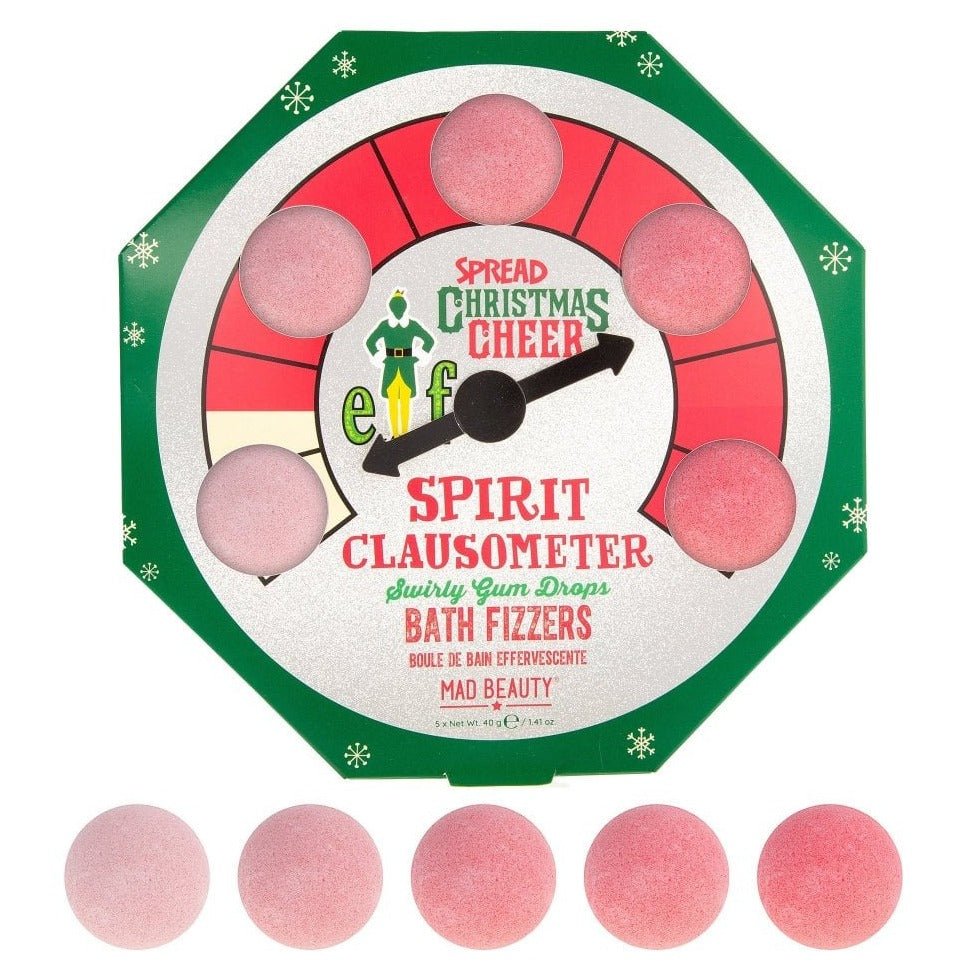 Shop Warner Brothers Elf Clausometer Bath Fizzers - Premium Bath Bombs from Mad Beauty Online now at Spoiled Brat 
