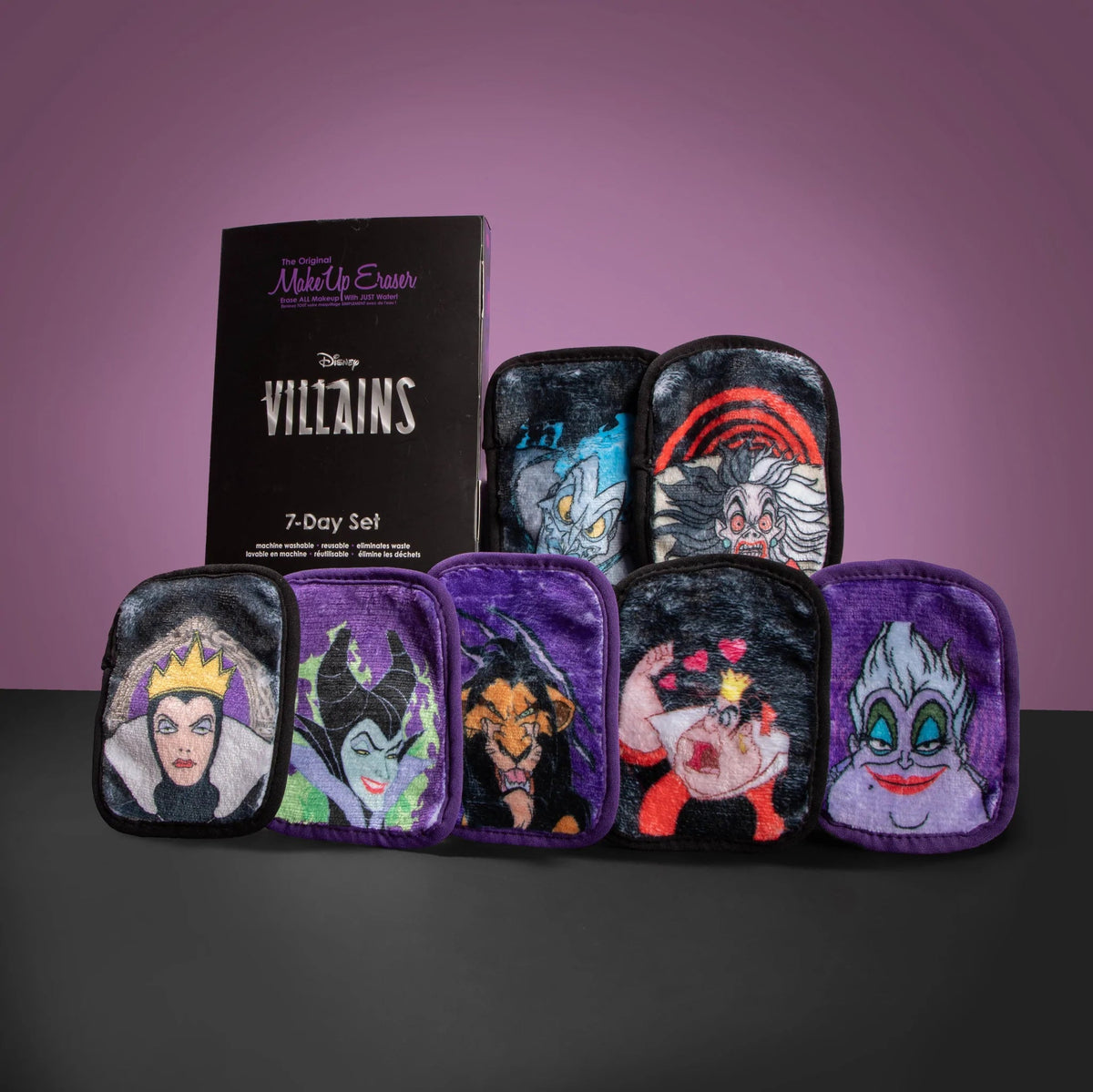 Shop Makeup Eraser Makeup Eraser Disney Villains 7-Day Set online at Spoiled Brat