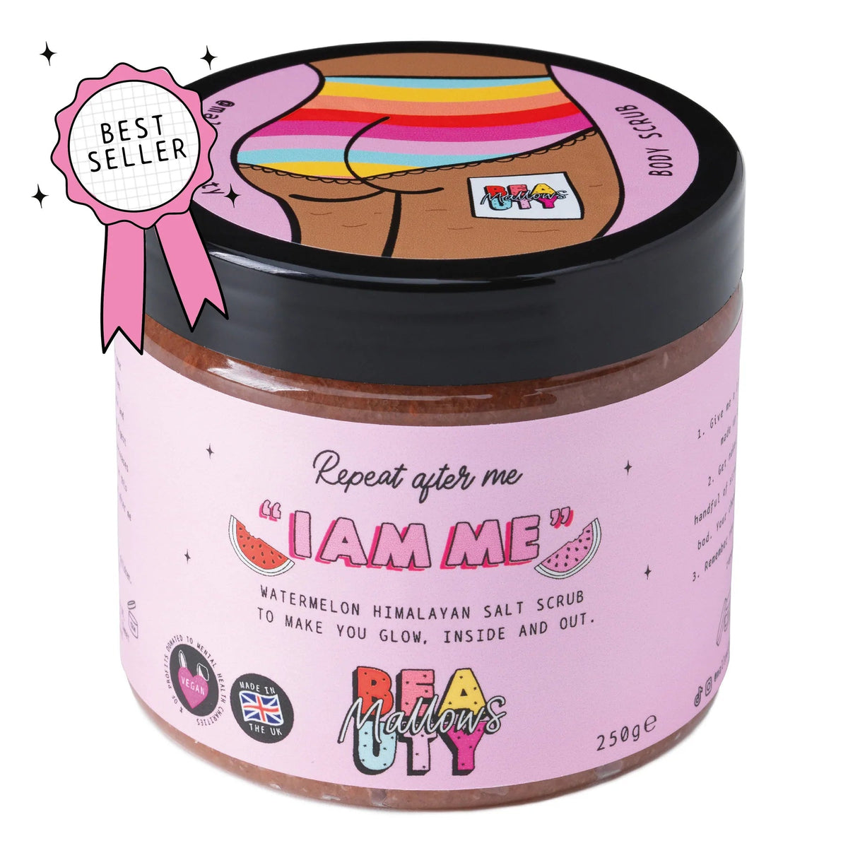 Shop Mallows Beauty Mallows Beauty Watermelon Pink Himalayan Body Scrub online at Spoiled Brat