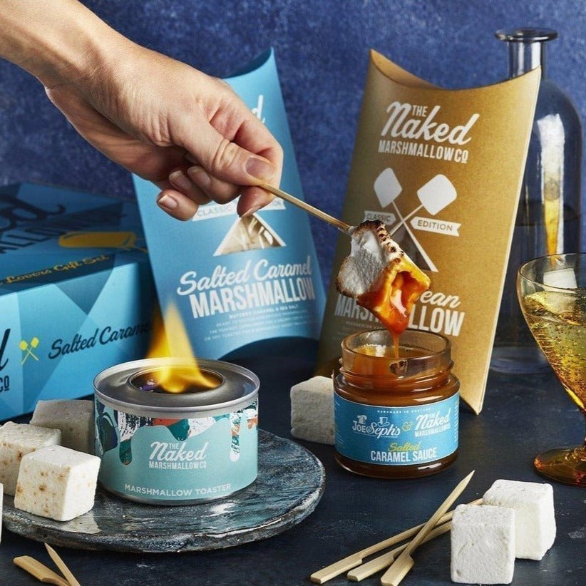 Shop Salted Caramel Lovers Marshmallow Toasting Kit Gift Set - Premium Gifts from Naked Marshmallow Online now at Spoiled Brat 