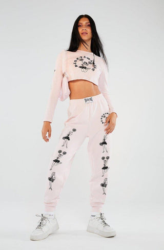 Shop New Girl Order Cheer Long Sleeve Top - Premium Crop Top from New Girl Order Online now at Spoiled Brat 