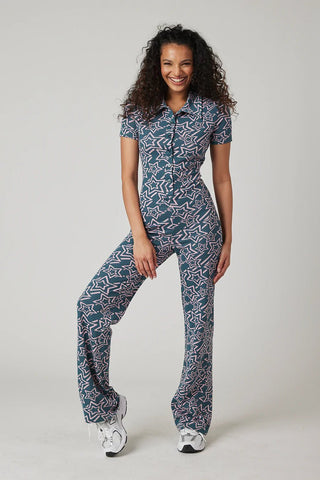 Shop New Girl Order Star Jacquard Jumpsuit - Premium Jumpsuits from New Girl Order Online now at Spoiled Brat 