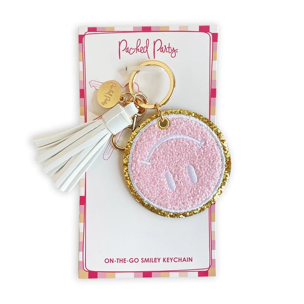Shop Packed Party Keep Cozy Smiley Keychain - Premium Keyring from Packed Party Online now at Spoiled Brat 