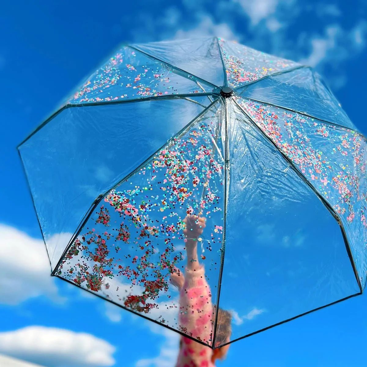 Shop Packed Party Raining Confetti Umbrella - Premium Umbrella from Packed Party Online now at Spoiled Brat 