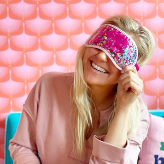 Shop Packed Party Smiles All Around Sleep Set - Premium Sleep Mask from Packed Party Online now at Spoiled Brat 