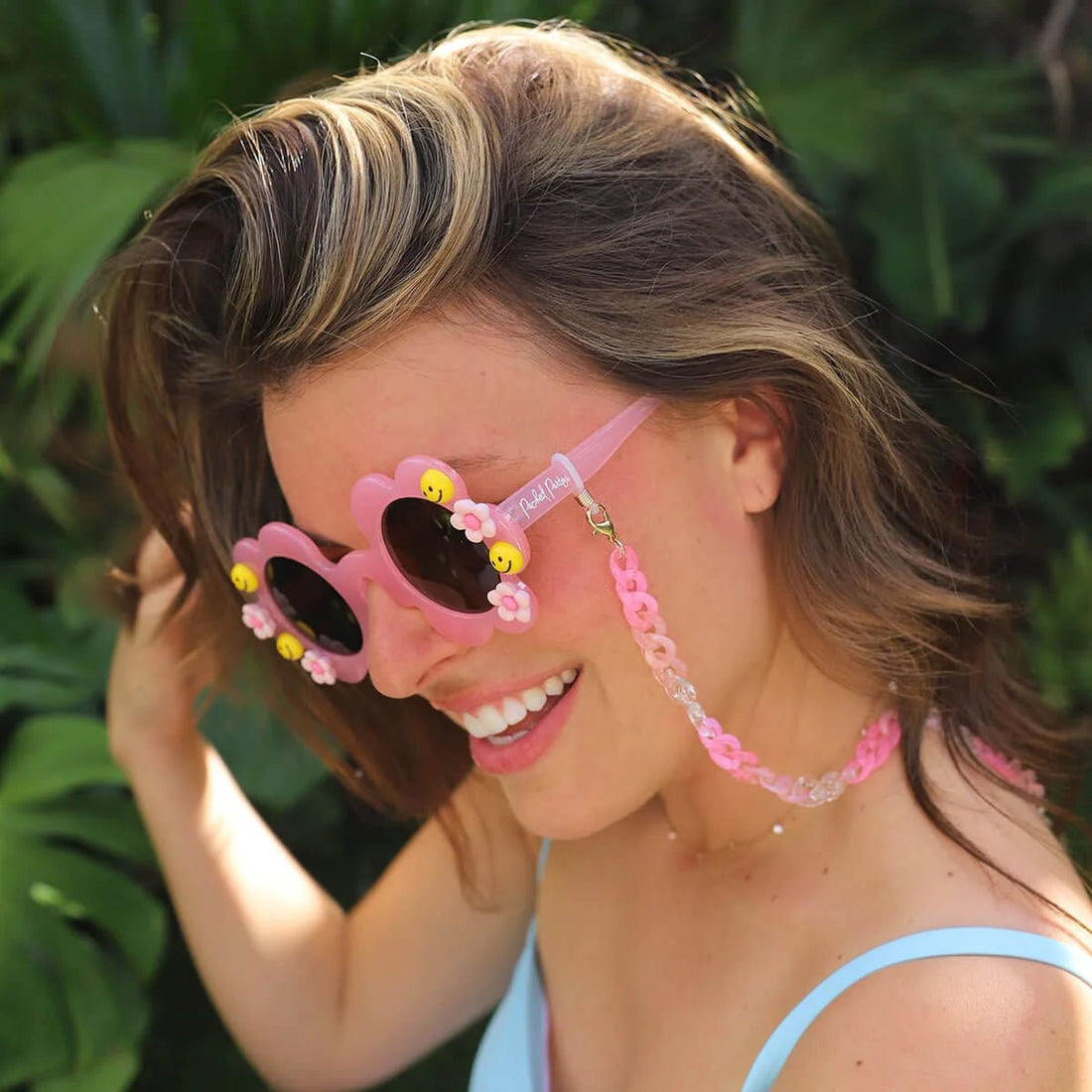 Shop Packed Party Smiles For Miles Sunglasses &amp; Chain - Premium Sunglasses from Packed Party Online now at Spoiled Brat 