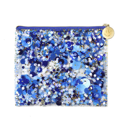 Shop Packed Party Spirit Squad True Blue Confetti Everything Pouch - Premium Clutch Bag from Packed Party Online now at Spoiled Brat 