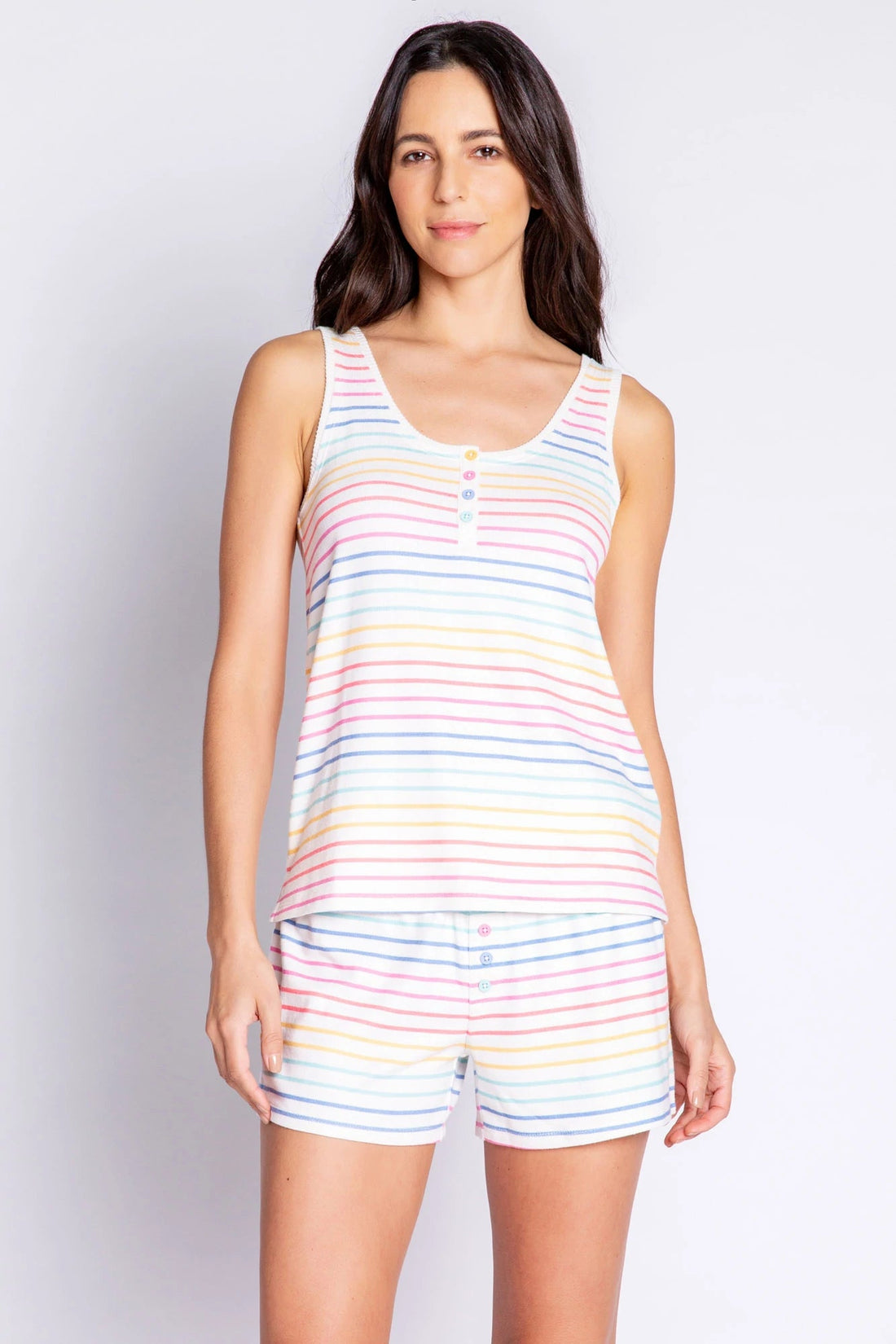 Buy PJ Salvage Button Up Babe Striped Tank Top at Spoiled Brat  Online - UK online Fashion &amp; lifestyle boutique