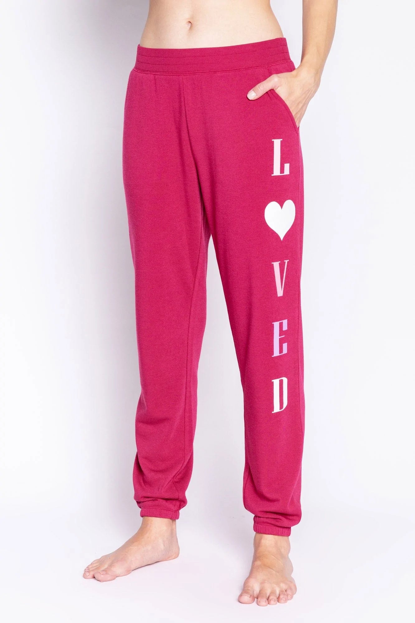 Shop PJ Salvage Feeling Loved Sweatpants - Premium Jogger Bottoms from PJ Salvage Online now at Spoiled Brat 
