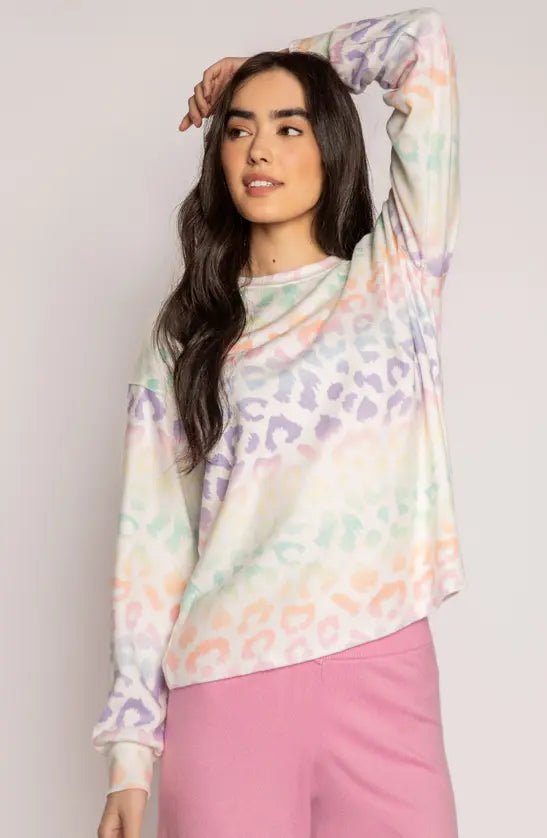 Shop PJ Salvage Gradient Good Vibes Sweatshirt - Premium Sweater from PJ Salvage Online now at Spoiled Brat 