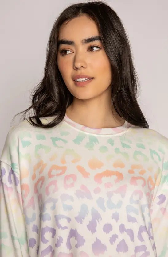 Shop PJ Salvage PJ Salvage Gradient Good Vibes Sweatshirt Sweater for women – premium loungewear and festival fashion at Spoiled Brat