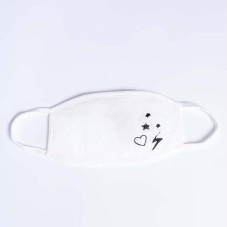 Shop PJ Salvage Ivory Face Mask with Stars & Hearts - Premium Face Mask from PJ Salvage Online now at Spoiled Brat 