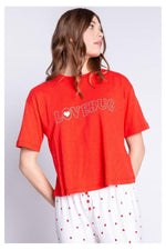 Shop PJ Salvage PJ Salvage Lovebug Red Cotton T-Shirt online at Spoiled Brat