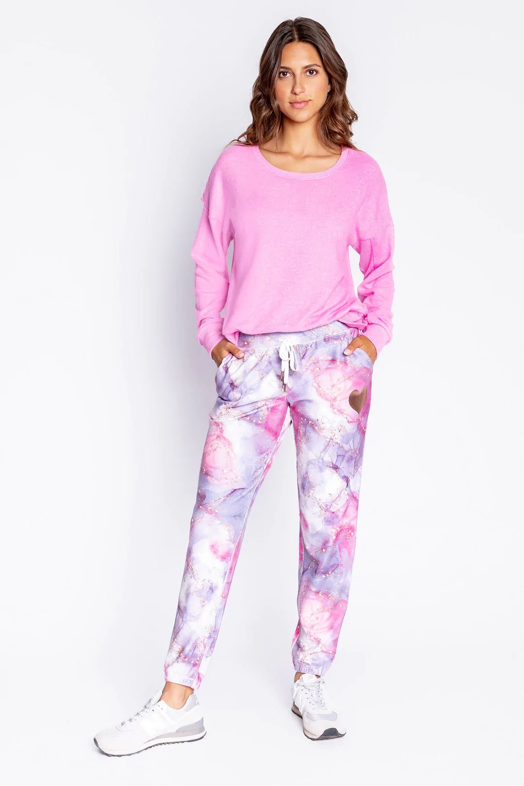 Shop PJ Salvage PJ Salvage Marble Mayhem Sweatpants online at Spoiled Brat