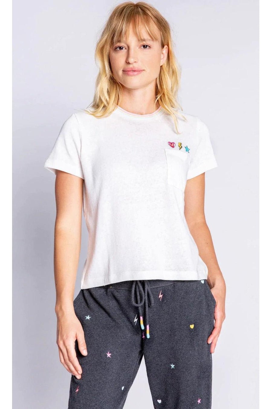 Shop PJ Salvage One Love Embroidered T-Shirt - Premium T-Shirt from PJ Salvage Online now at Spoiled Brat 
