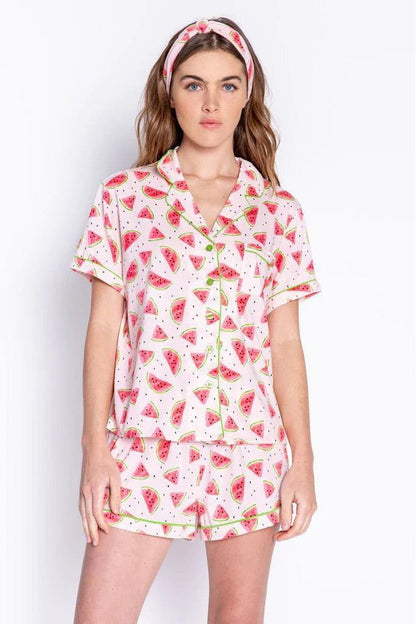 Shop PJ Salvage PJ Set in Watermelon Print - Premium Pyjamas from PJ Salvage Online now at Spoiled Brat 