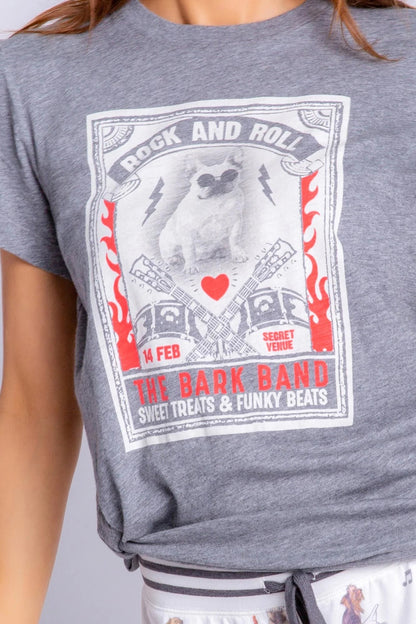 Shop PJ Salvage The Bark Band Rock N Roll T-Shirt - Premium T-Shirt from PJ Salvage Online now at Spoiled Brat 
