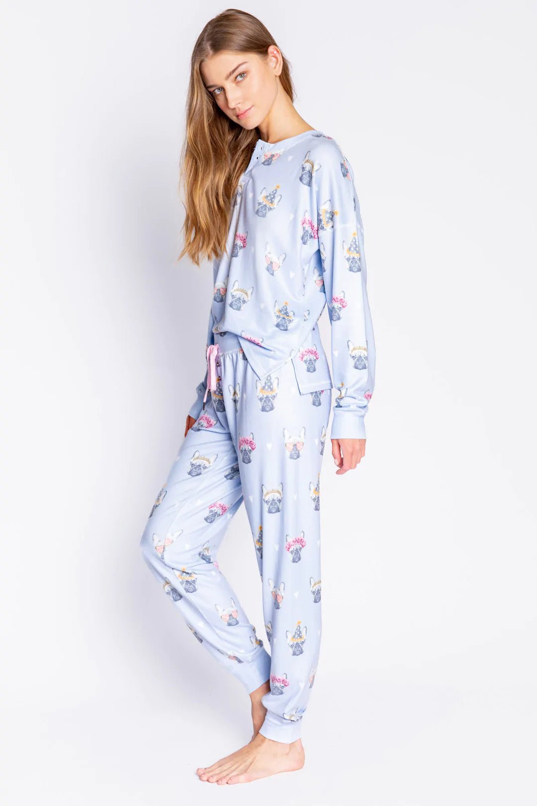 Shop PJ Salvage The Frenchie Life Jammie Set as seen on Chloe Sims - Premium Pyjamas from PJ Salvage Online now at Spoiled Brat 