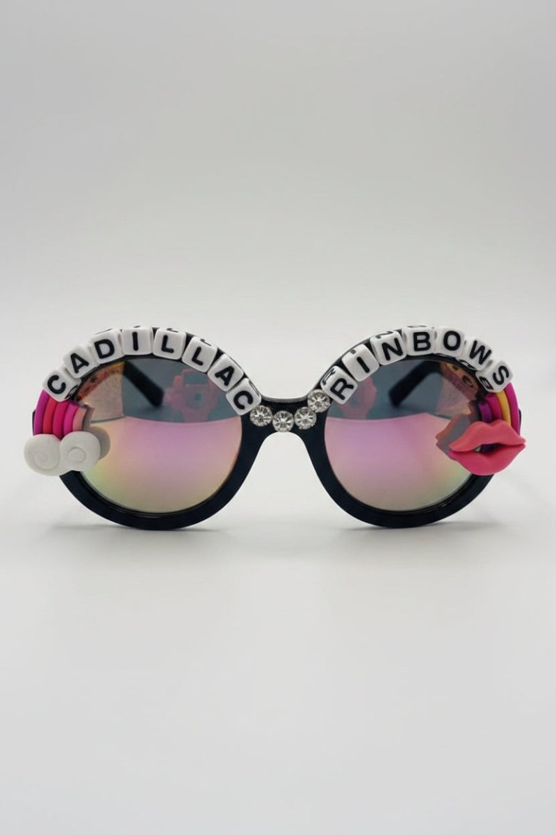 Shop Rad and Refined Rad & Refined Cadillac & Rainbows Statement Sunglasses Sunglasses for women – premium loungewear and festival fashion at Spoiled Brat