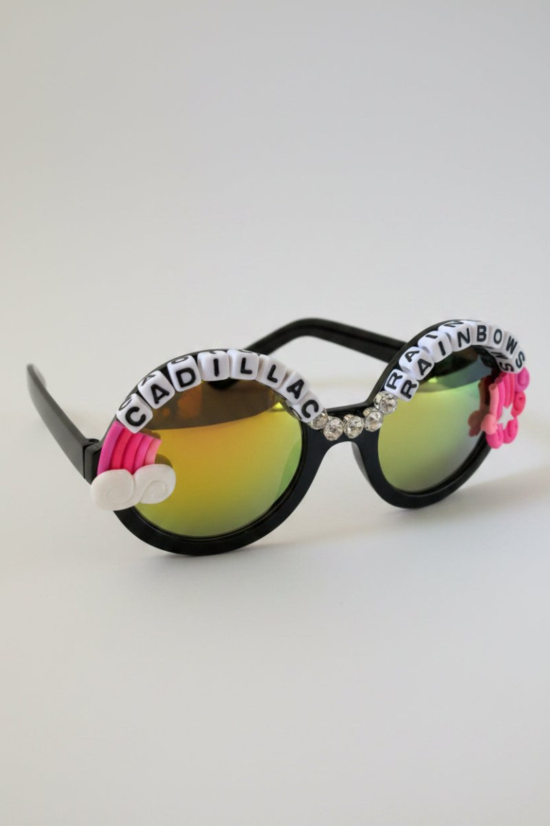 Shop Rad and Refined Rad & Refined Cadillac & Rainbows Statement Sunglasses Sunglasses for women – premium loungewear and festival fashion at Spoiled Brat
