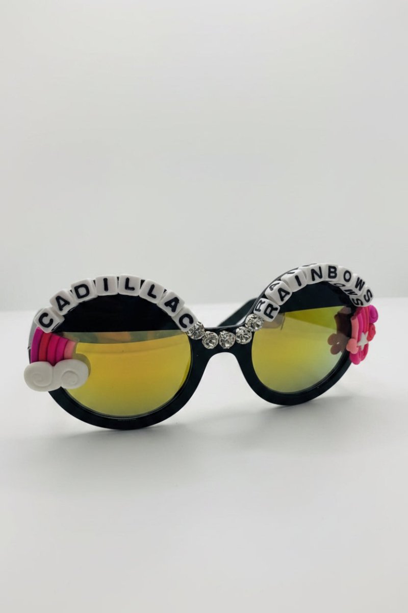 Shop Rad and Refined Rad & Refined Cadillac & Rainbows Statement Sunglasses Sunglasses for women – premium loungewear and festival fashion at Spoiled Brat