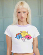 Shop Samii Ryan Samii Ryan x Mr Men Happy Gals Baby Tee online at Spoiled Brat