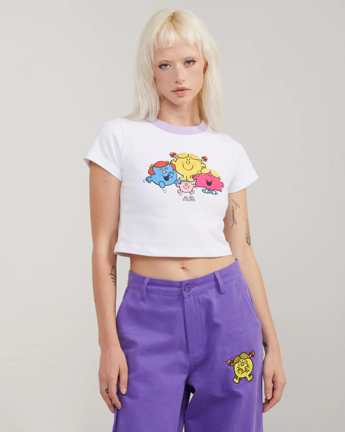 Shop Samii Ryan Samii Ryan x Mr Men Happy Gals Baby Tee online at Spoiled Brat