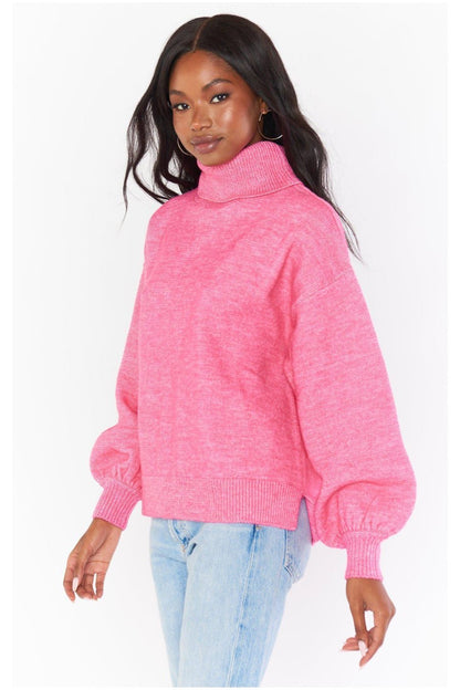 Shop Show Me Your Mumu Chester Hot Pink Knit Jumper - Premium Jumper from Show Me Your Mumu Online now at Spoiled Brat 