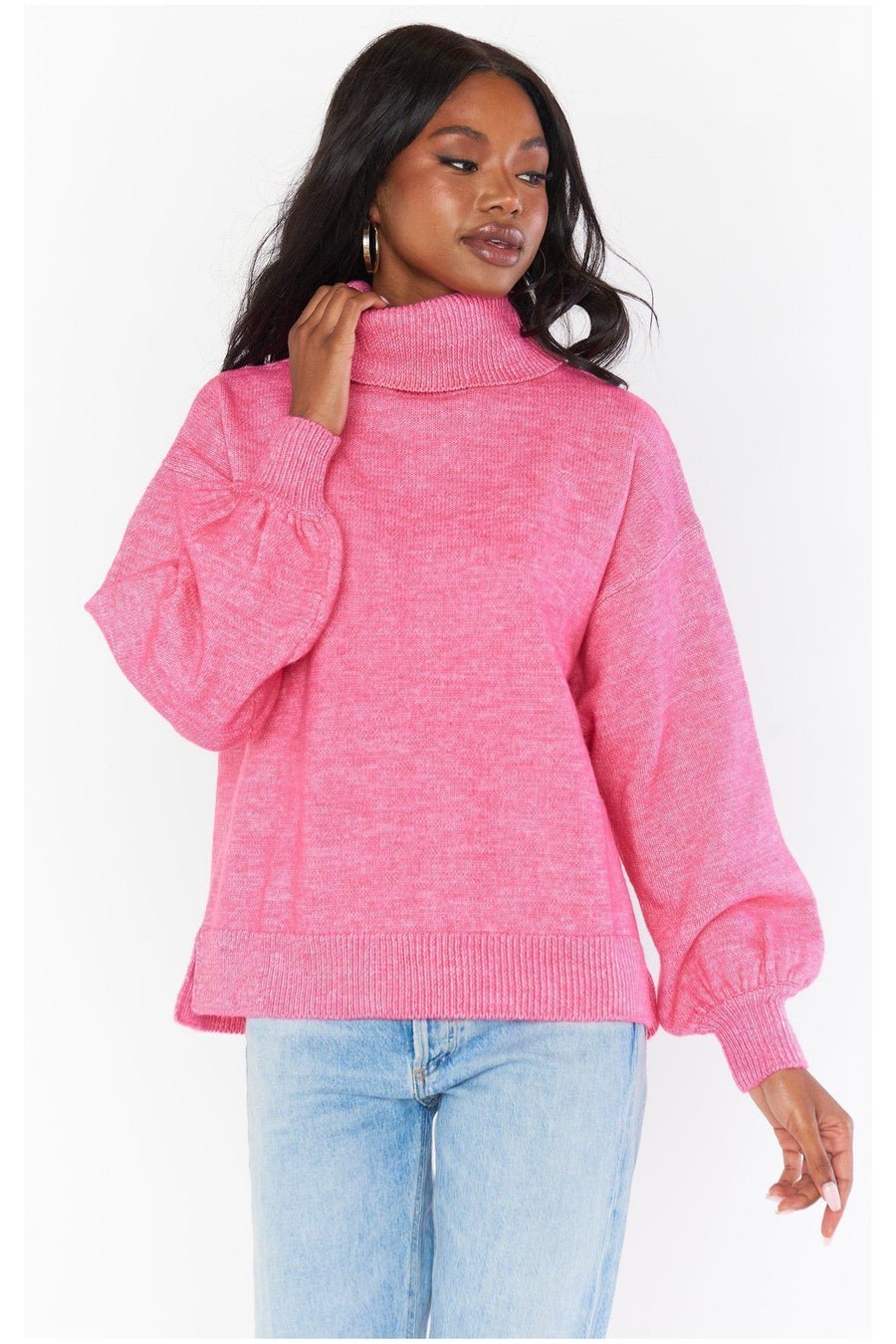 Shop Show Me Your Mumu Show Me Your Mumu Chester Hot Pink Knit Jumper online at Spoiled Brat