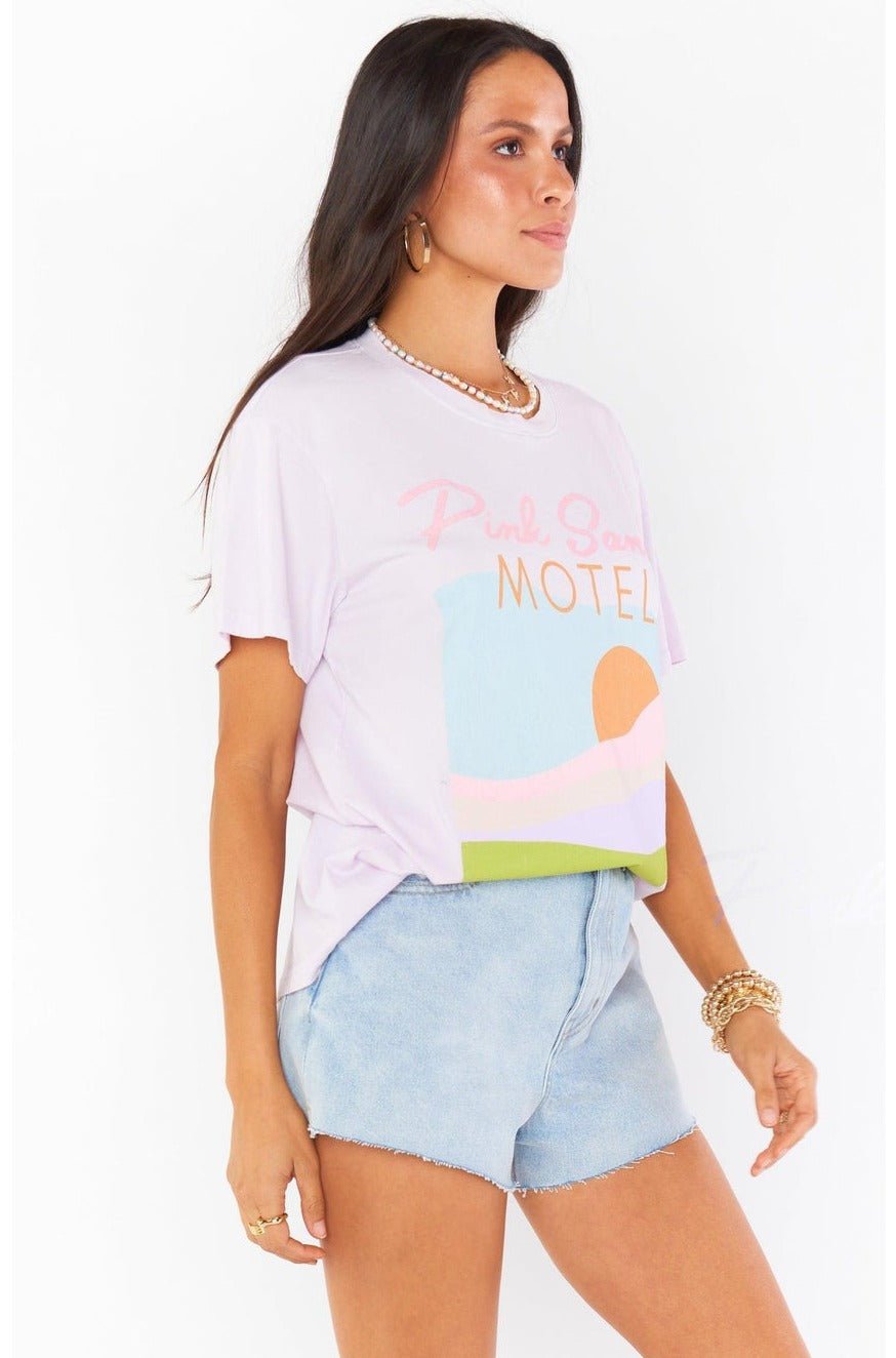 Shop Show Me Your Mumu Travis Pink Sands Graphic Tee - Premium T-Shirt from Show Me Your Mumu Online now at Spoiled Brat 