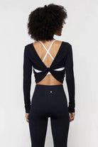 Shop Spiritual Gangster Spiritual Gangster Femme Twist Back Long Sleeve Top Tank Top for women – premium loungewear and festival fashion at Spoiled Brat