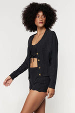 Shop Spiritual Gangster Spiritual Gangster Hudson Pointelle Cardigan online at Spoiled Brat