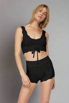 Spiritual Gangster Hudson Pointelle Sweater Tank Top Tank Top by Spiritual Gangster as seen on celebrities