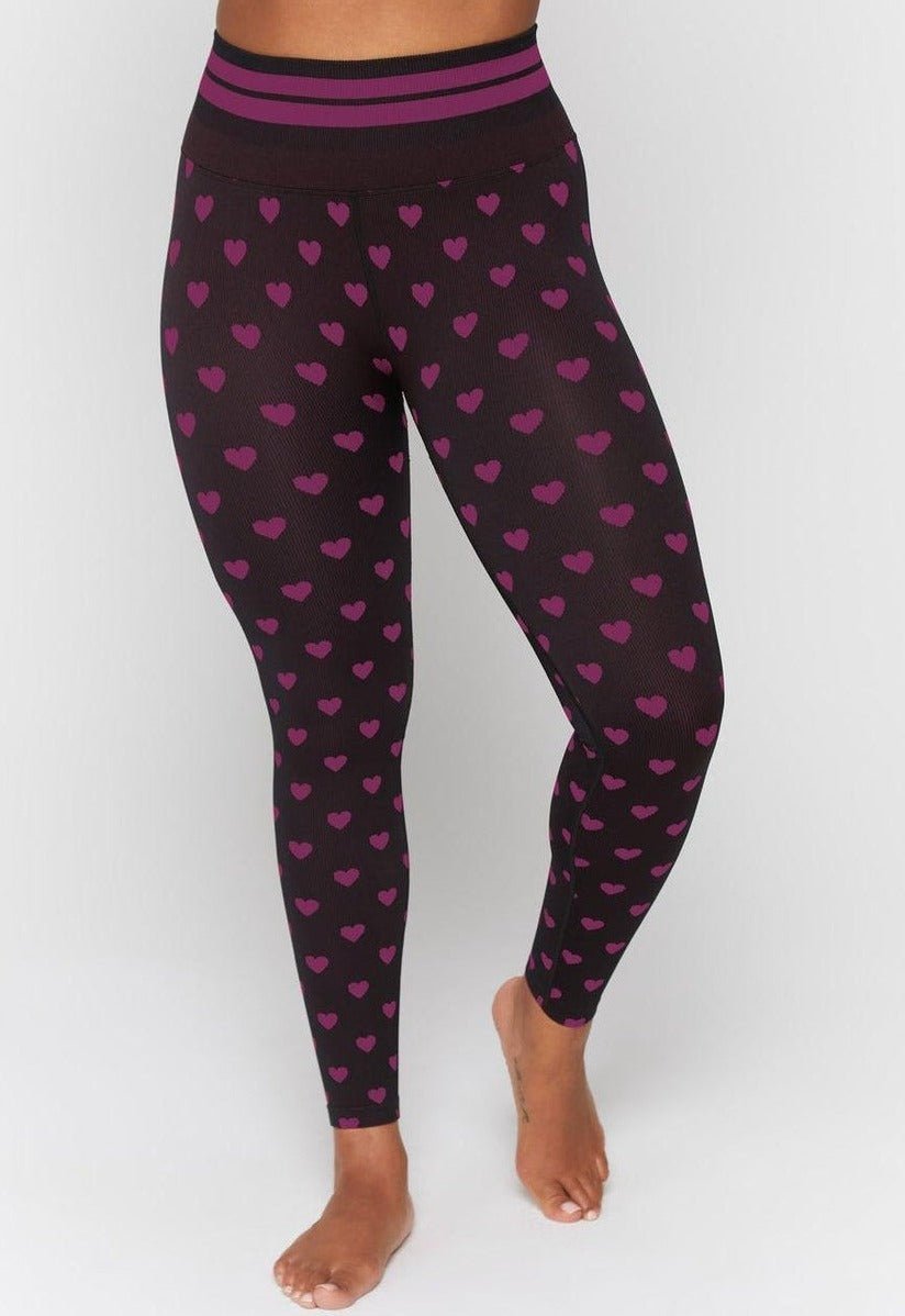 Shop Spiritual Gangster Spiritual Gangster Rosaline Love Sculpt Jacquard Seamless Leggings online at Spoiled Brat