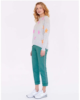 Shop Sundry Clothing Multicolour Stars Cashmere Crewneck Jumper - Premium Jumper from Sundry Online now at Spoiled Brat 
