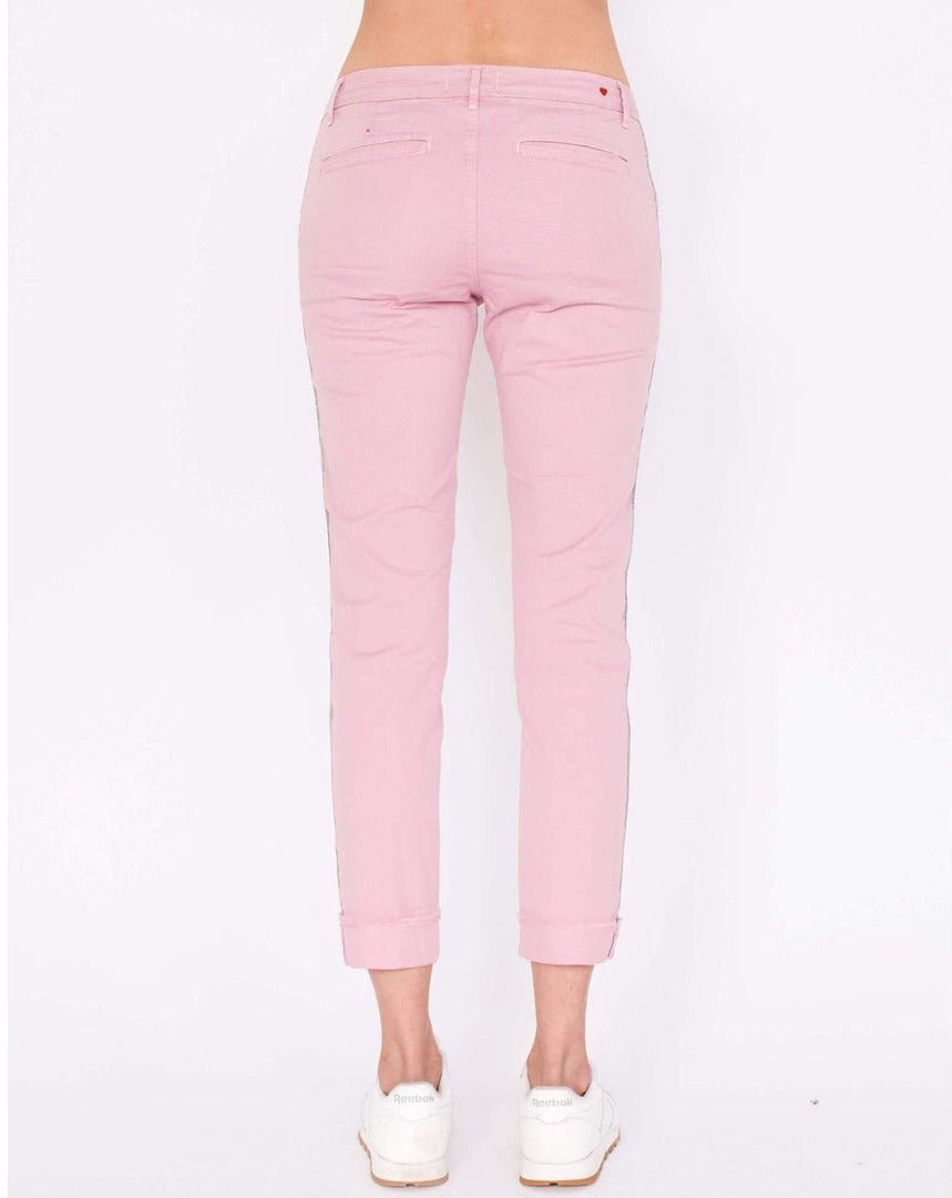 Shop Sundry Sundry Glitter Stripe Roll Up Chino Trousers online at Spoiled Brat