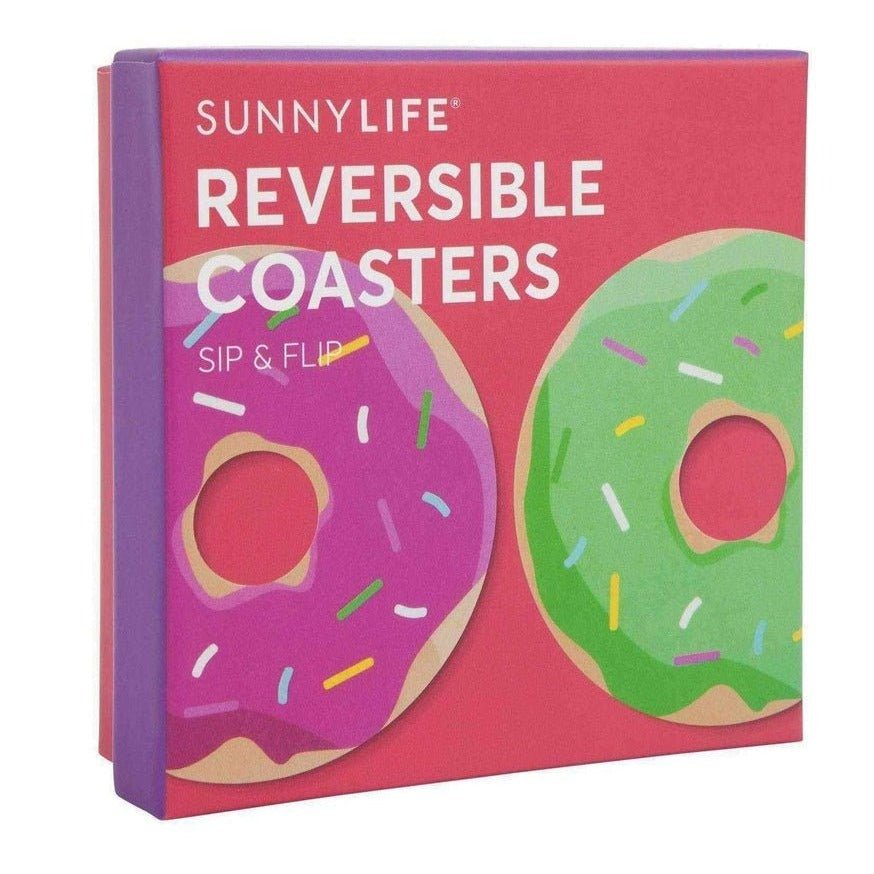 Shop Sunnylife Australia Reversible Donut Coasters - Premium Coasters from Sunnylife Online now at Spoiled Brat 