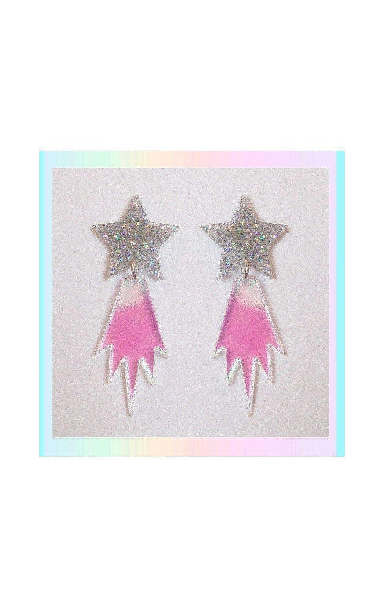 Suzywan DELUXE Falling Star Acrylic Earrings by Suzywan DELUXE – Earrings – | Spoiled Brat UK