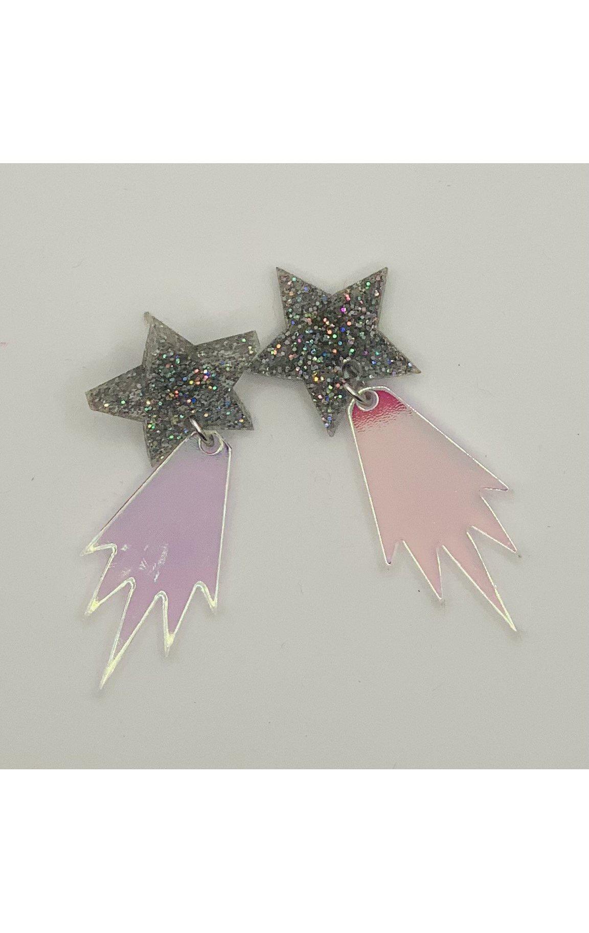 Suzywan DELUXE Falling Star Acrylic Earrings by Suzywan DELUXE – Earrings – | Spoiled Brat UK