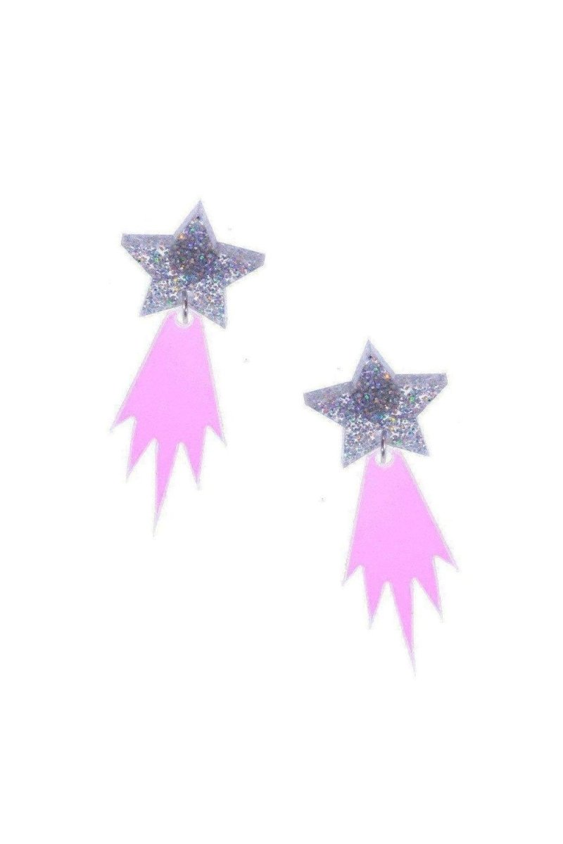 Shop Suzywan DELUXE Suzywan DELUXE Falling Star Acrylic Earrings Earrings for women – premium loungewear and festival fashion at Spoiled Brat