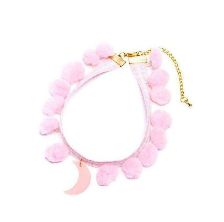 Suzywan DELUXE Pink Moon Pom Pom Choker by Suzywan DELUXE – Choker – Pink | Spoiled Brat UK