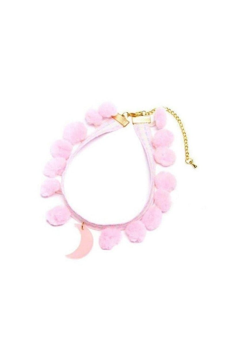 Shop Suzywan DELUXE Suzywan DELUXE Pink Moon Pom Pom Choker Choker for women – premium loungewear and festival fashion at Spoiled Brat