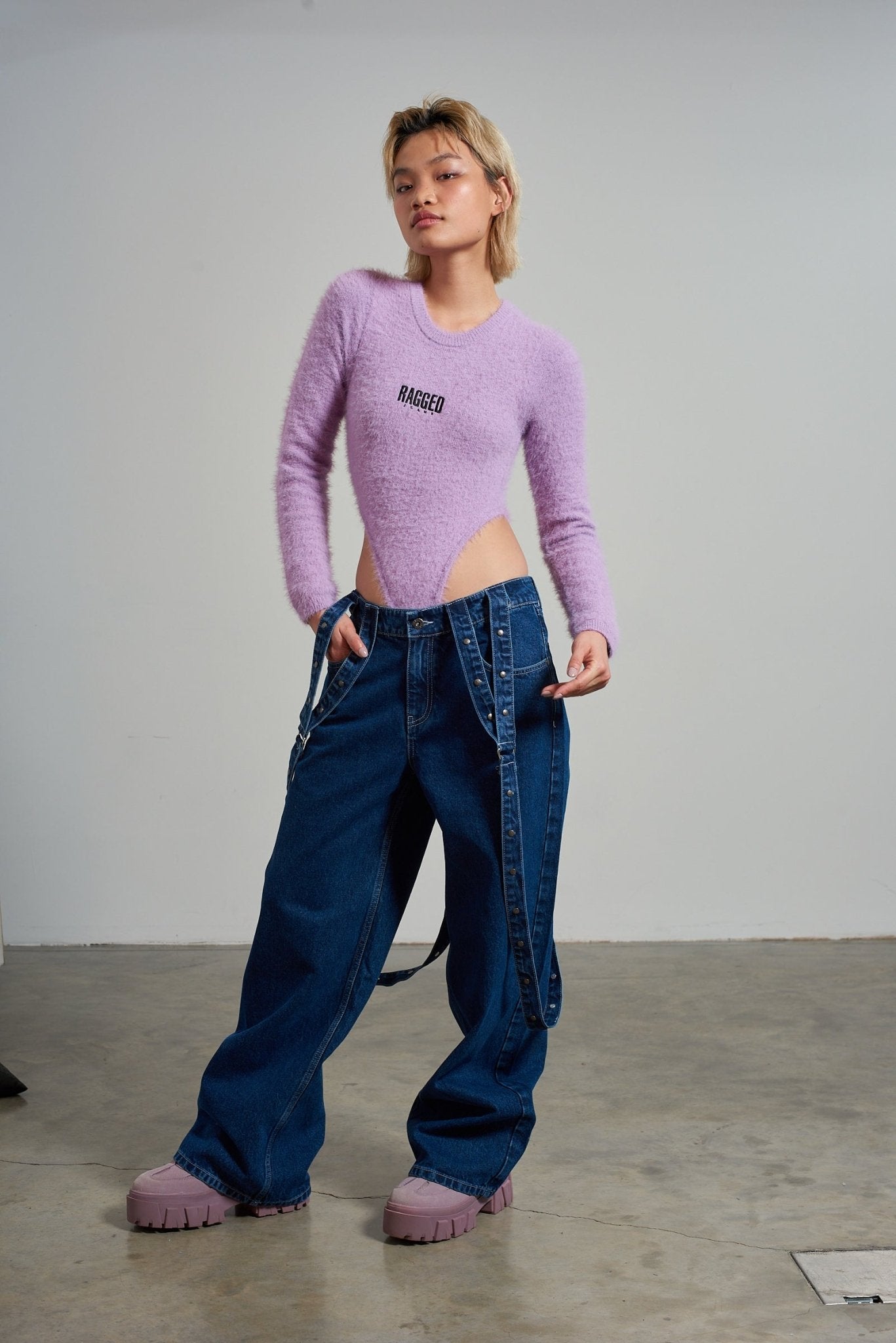 The Ragged Priest Lilac Obsessed Bodysuit Bodysuit by The Ragged Priest as seen on celebrities