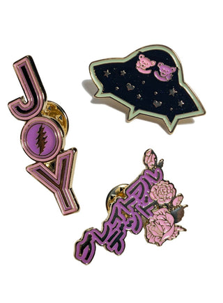 Shop Trixy Starr x Grateful Dead Pin Set - Premium Pin from Trixy Starr Online now at Spoiled Brat 