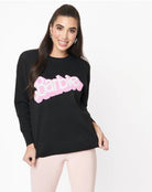 Barbie x Unique Vintage Black Barbie Logo Sweater - Spoiled Brat
